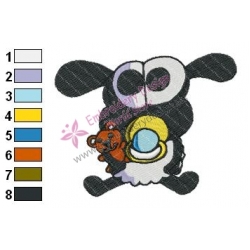 Timmy Shaun The Sheep Embroidery Design 03